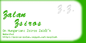 zalan zsiros business card